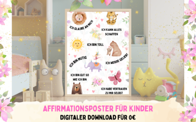 Wundervolles Affirmationsposter für Kinder