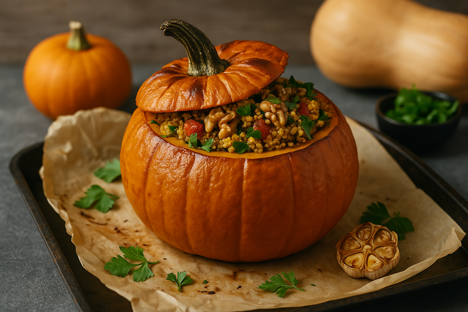 Gefüllter Kürbis