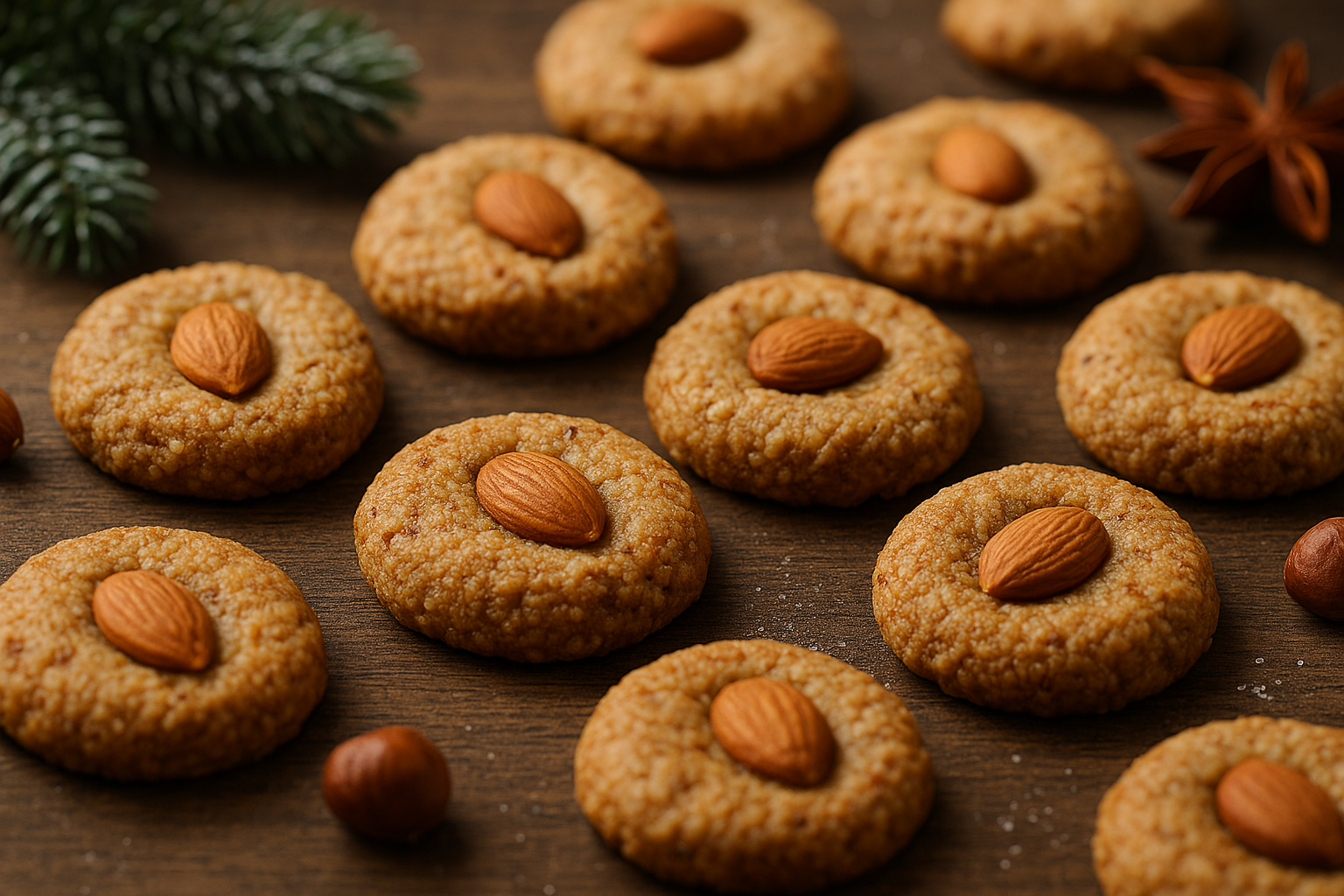 Nussplätzchen mit Mandelkern proteinreich