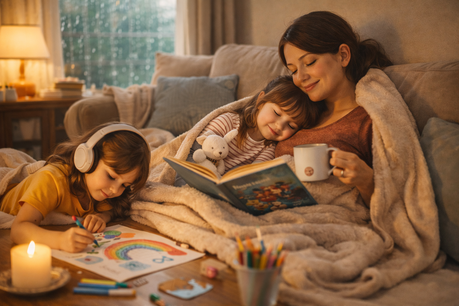 Regentag mit Kindern