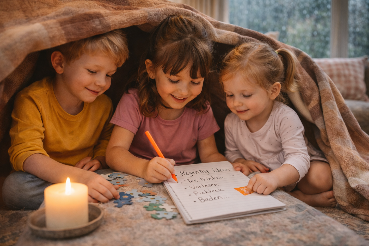 Regentage mit Kindern