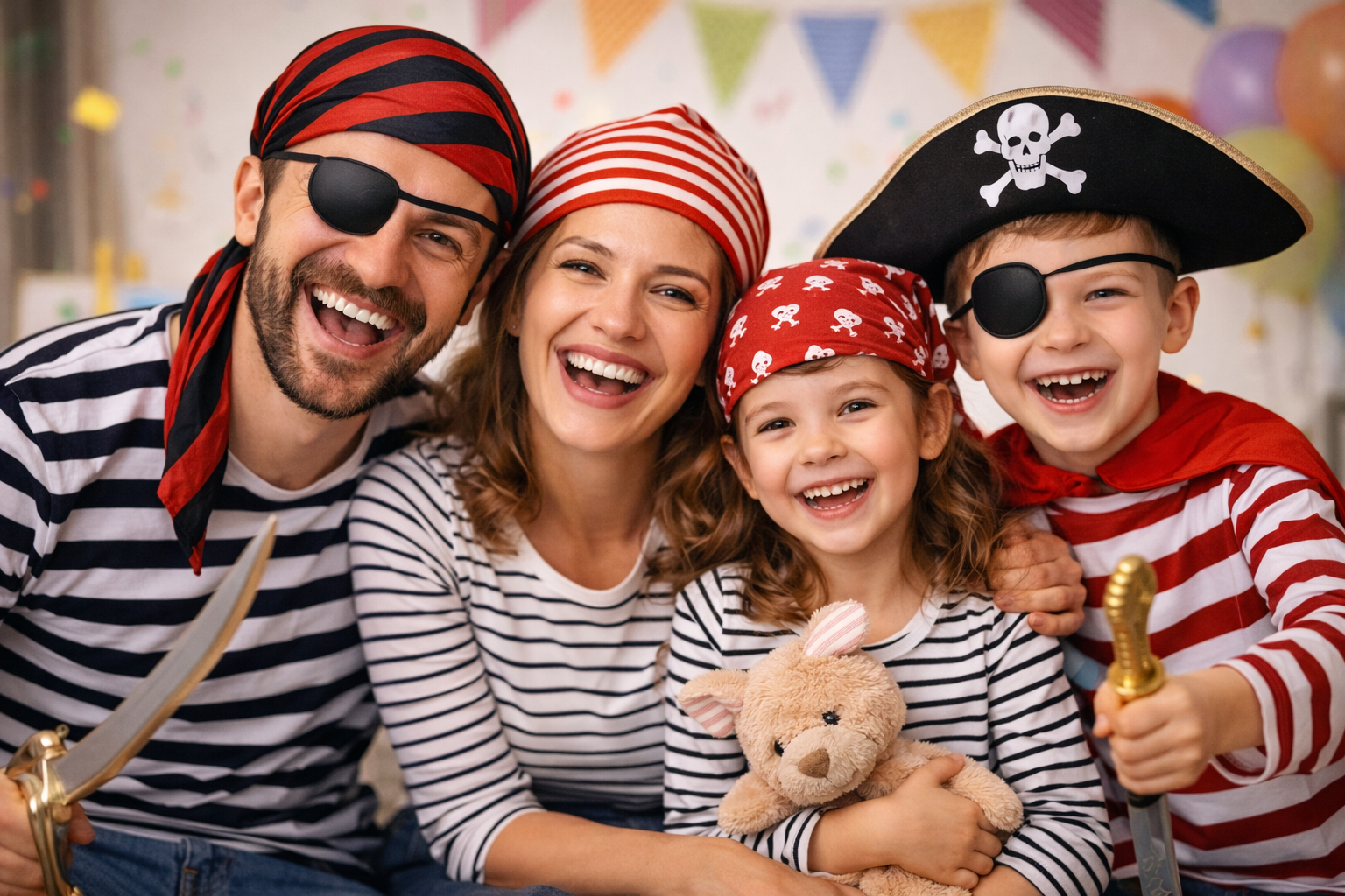 Piraten Familie Kostüm