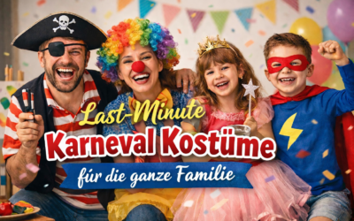 Last-Minute Karneval Kostüme für die ganze Familie