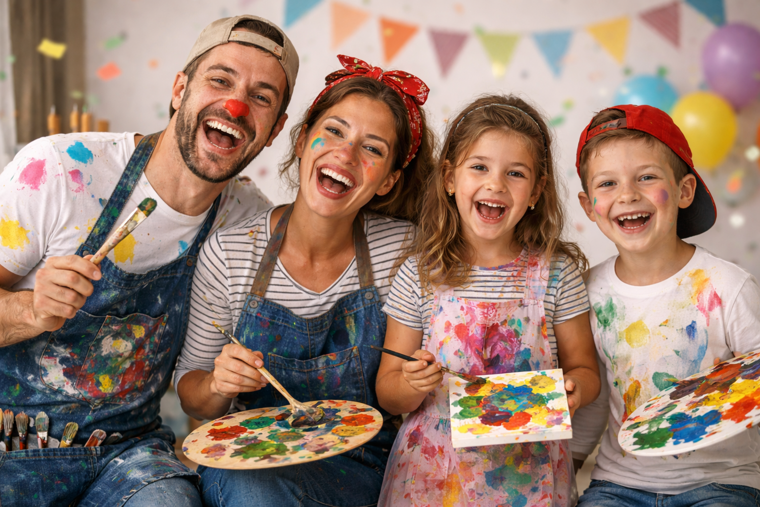 Künstler Familie Kostüm