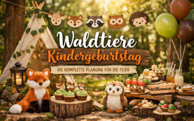Waldtiere Kindergeburtstag feiern – Die komplette Planung mit Deko, Spielen & Snacks