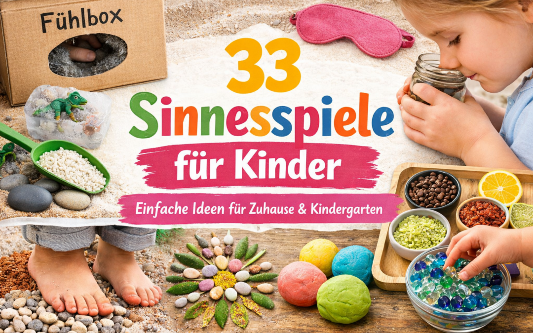 33 Sinnesspiele für Kinder – einfache Sensorik-Spiele für zuhause
