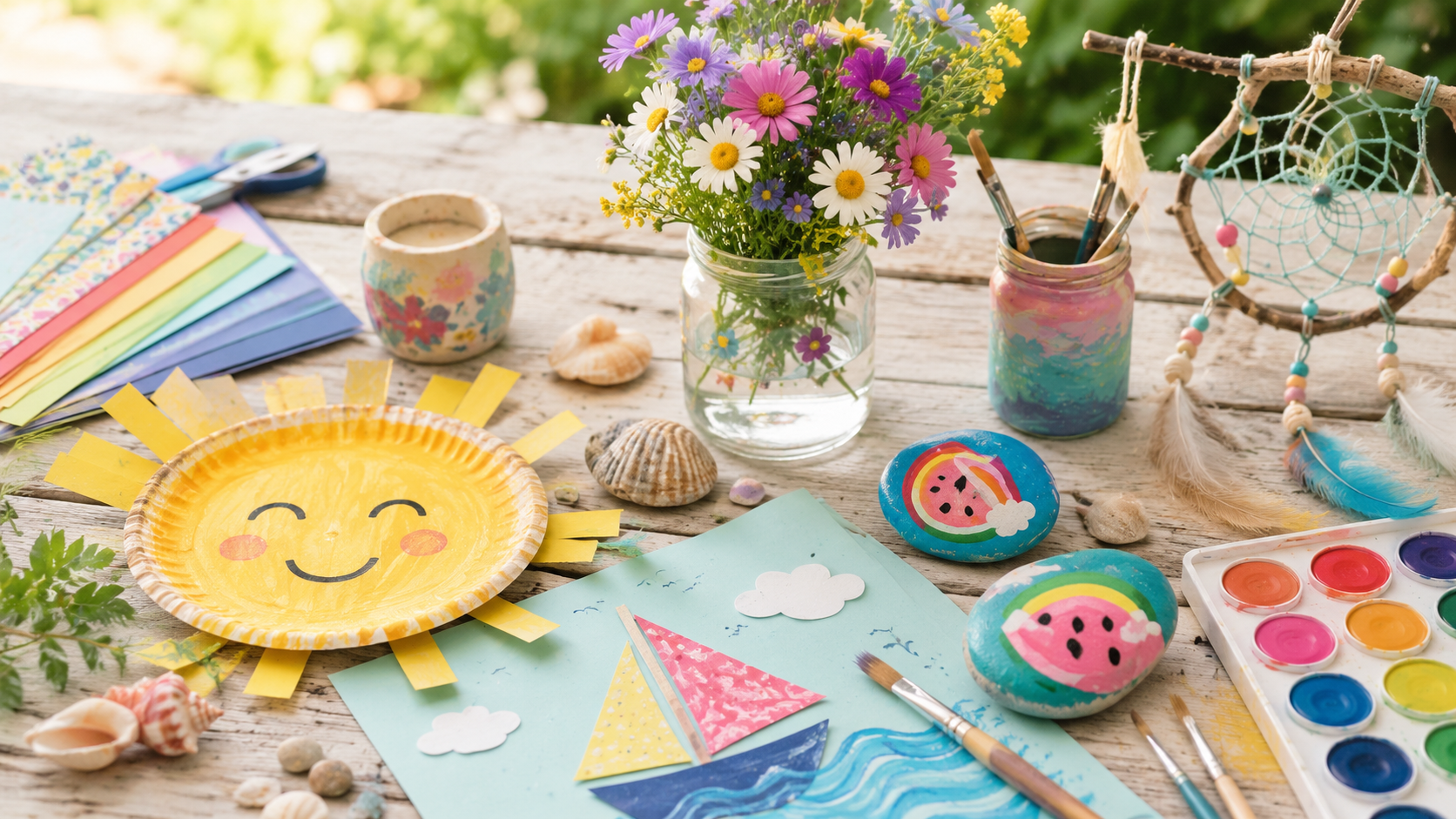 Sommer-Basteln mit Kindern
