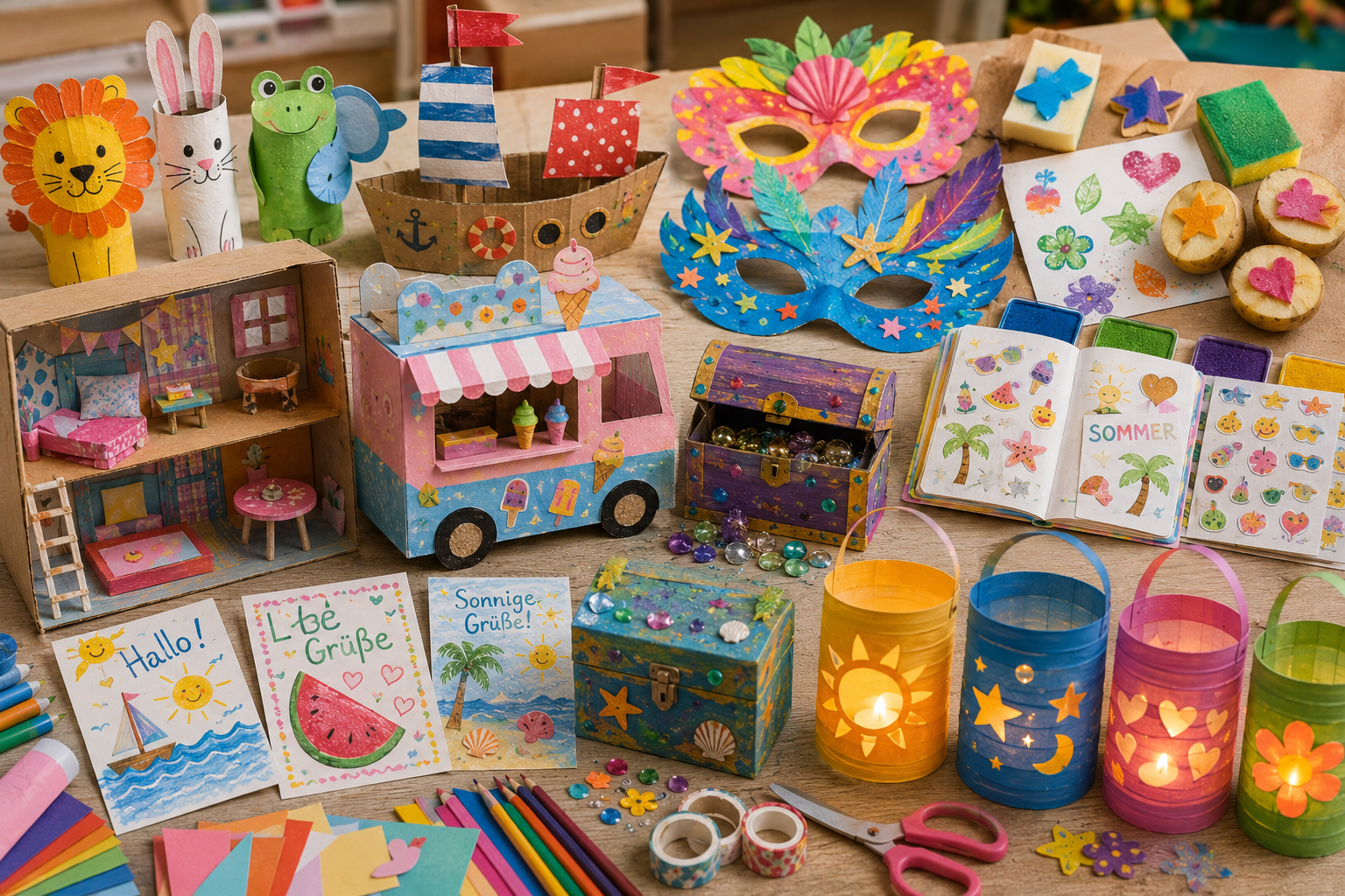 Sommer-Basteln mit Kindern