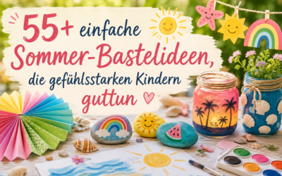 55+ einfache Sommer-Bastelideen, die gefühlsstarken Kindern guttun