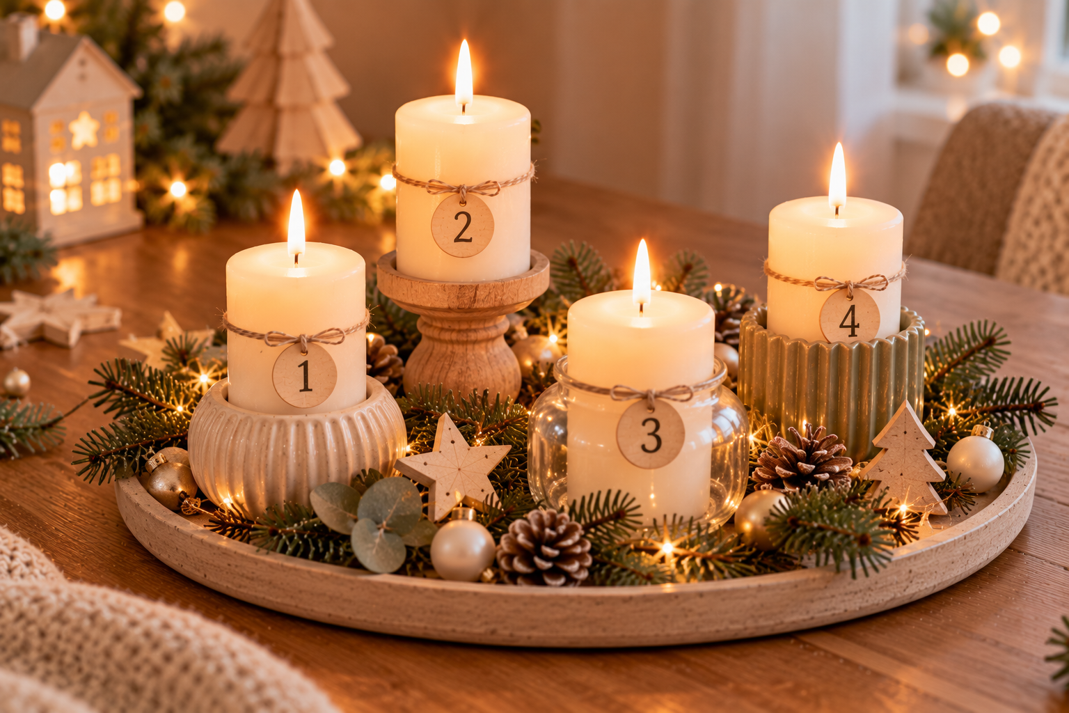 Adventzkranz basteln