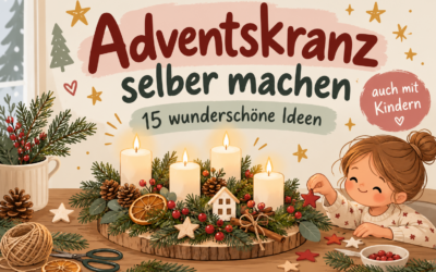 Adventskranz selber machen: 15 wunderschöne Ideen – auch mit Kindern